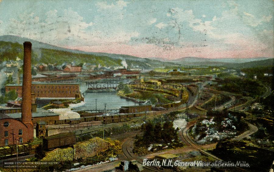 Postcard: Berlin, New Hampshire, General View of Berlin Mills